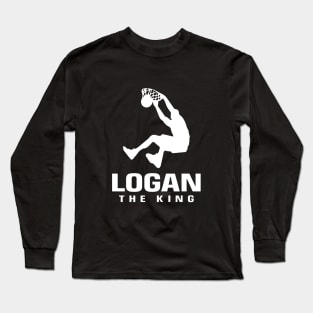 Logan Custom Player Basketball Your Name The King Long Sleeve T-Shirt